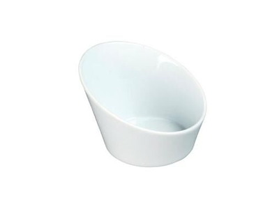 Skål 6.5 cl Ø8/6x5/2.5 cm Skrå Porcelæn Hvid