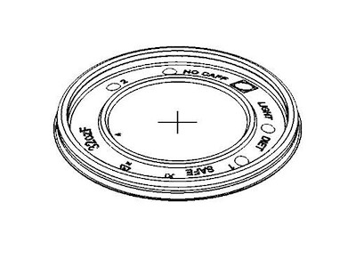 Plastlåg Ø115 mm Flad med kryds transparent til papbæger 44 oz 100 cl