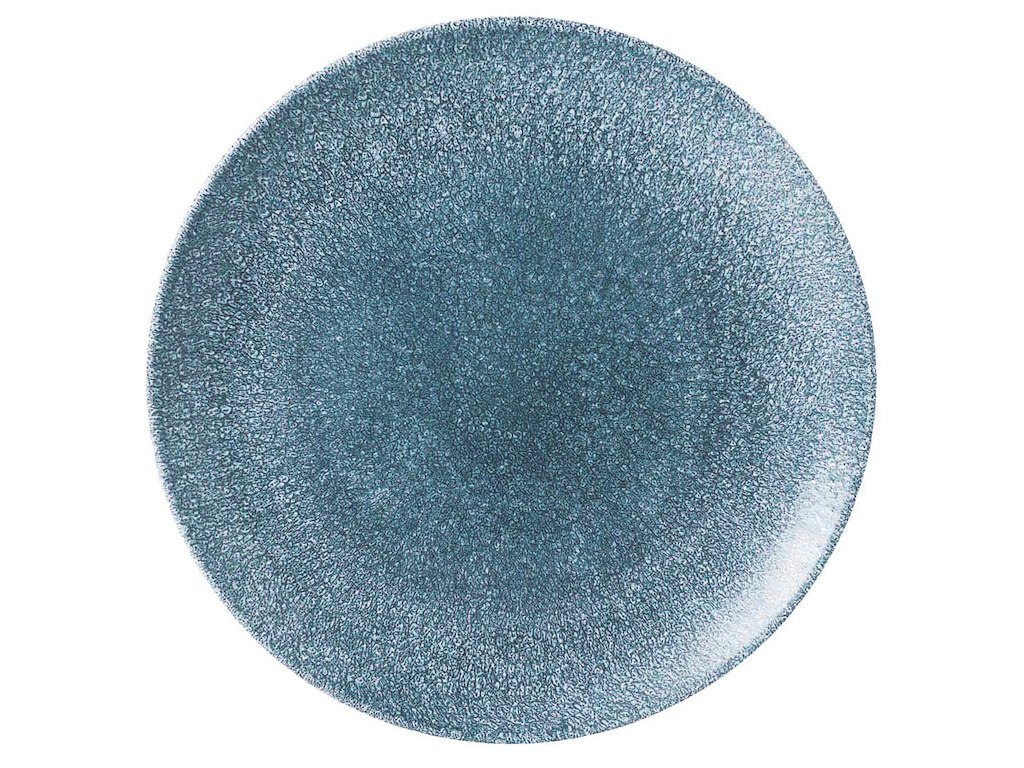 Tallerken Coupe Raku Ø26 cm Porcelæn Topaz blå