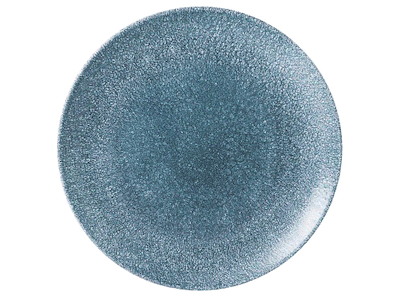 Tallerken Coupe Raku Ø26 cm Porcelæn Topaz blå