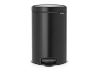 Pedalspand Brabantia Newlcon 12 ltr Stål/Plast Mat sort