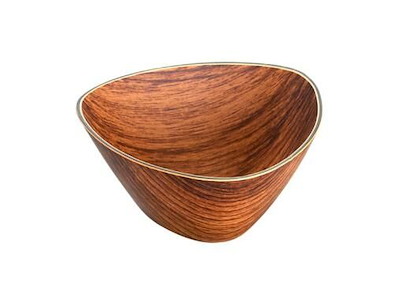 Skål Retro 12.5x12.5x6 cm Trekant PS Brun