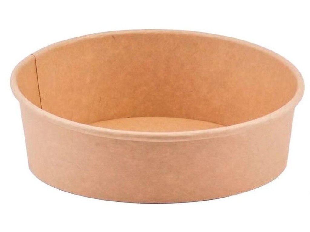 Salatskål Catersource Rund 900ml Ø185xH50mm Pap/PE Brun