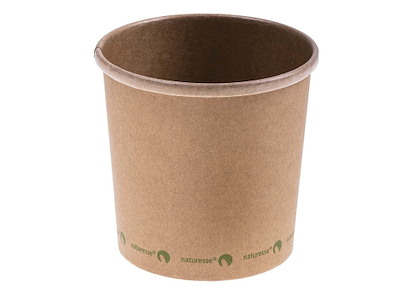 Bæger Pap/CPLA Soup-To-Go 360 ml 12 oz Ø90xH80mm Bionedbrydelig Brun