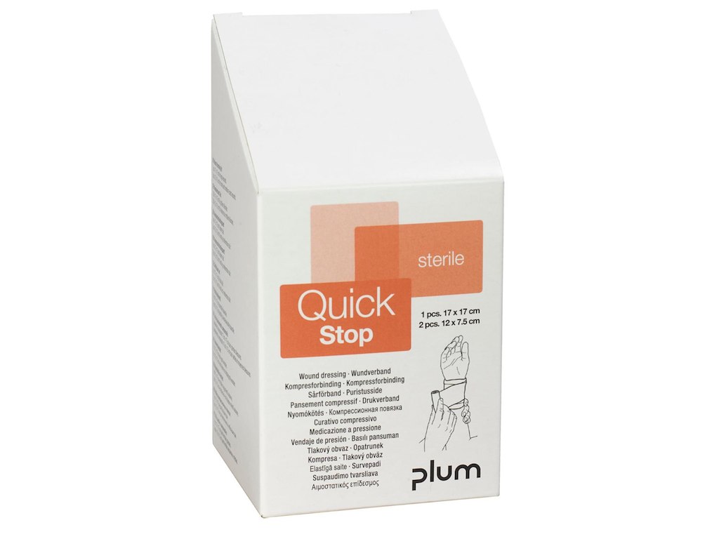 Kompresforbinding PLUM QuickStop med 2x small /1x large til QuickSafe skab