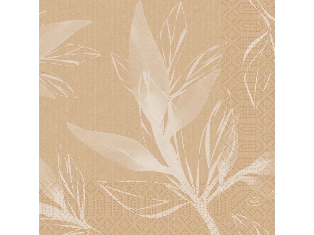 Serviet Duni Leaves Natural 33 x 33cm 3-lags Beige