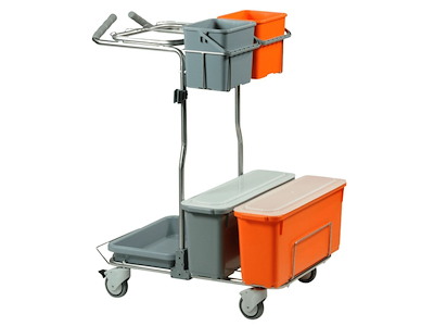 Premium reng?ringsvogn med 2 moppespande