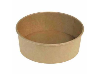 Salatskål Catersource rund 750ml Ø148mmx61mm brun kraft med PE