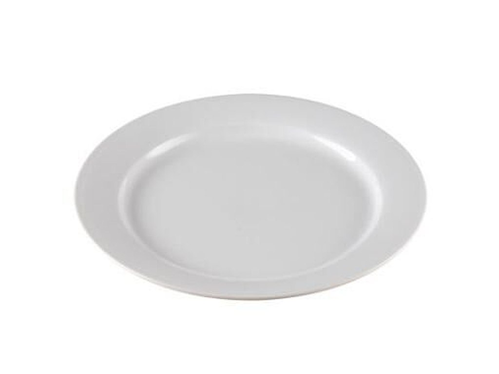 Tallerken Venice Ø21 cm Flad Porcelæn Hvid