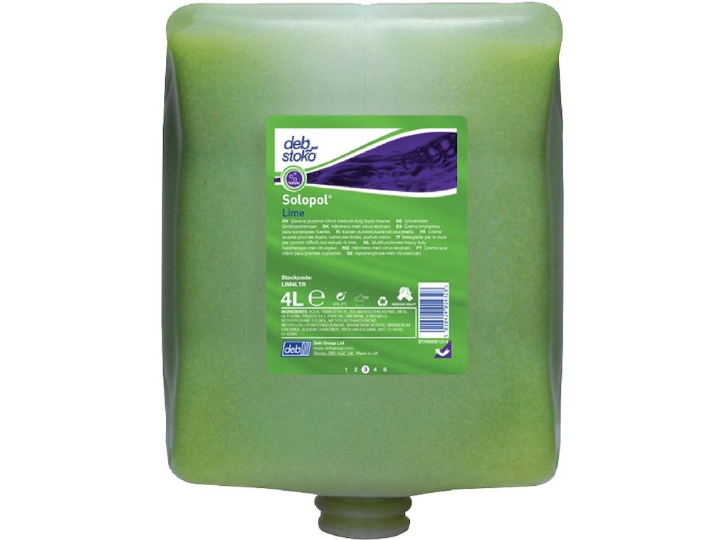 Håndrens Solopol Lime med parfume til Cleanse Heavy 4000 dispensere 4 ltr Grøn