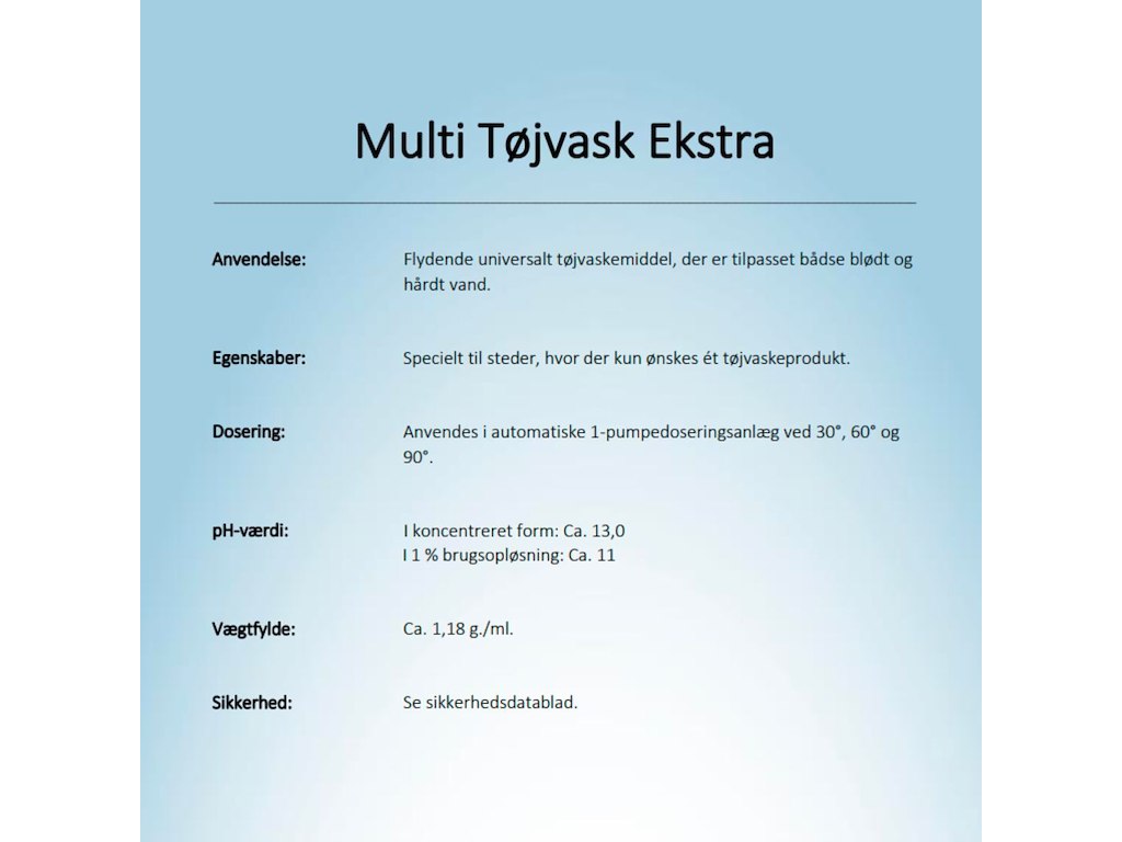Multi Tøjvask Ekstra 12 kg