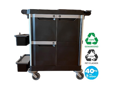 Rengøringsvogn Nordic Recycle trolley 2.0 Str. M halvdør + heldør