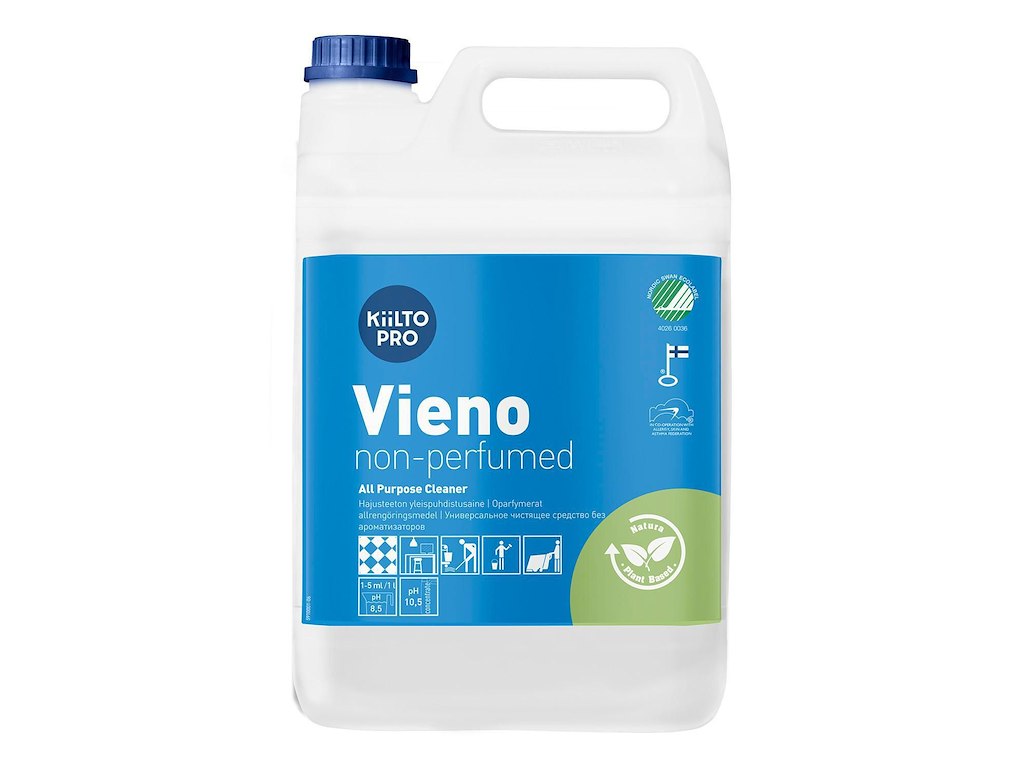 Universalrengøring Kiilto Vieno 5ltr Svanemærket Allergimærket uden Parfume