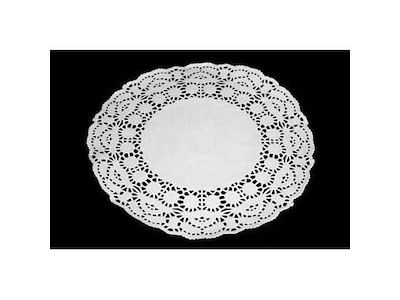 Kagepapir - udstanset ø19 cm (hvid)