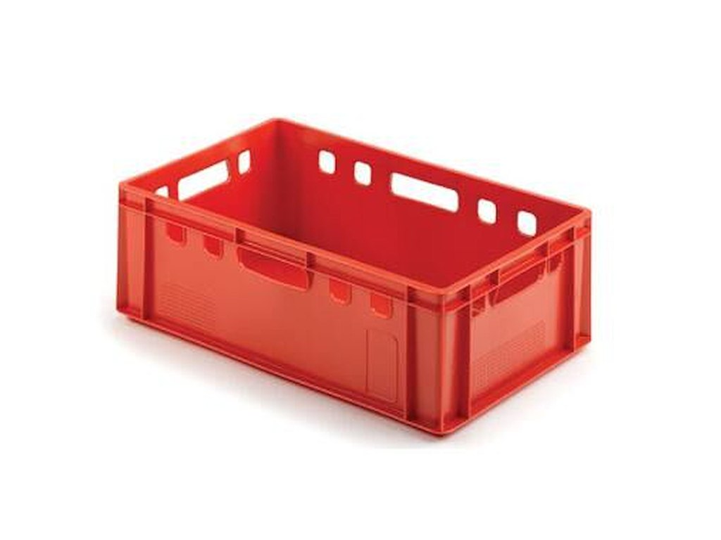 Plastkasse E-2 600x400x200mm rød