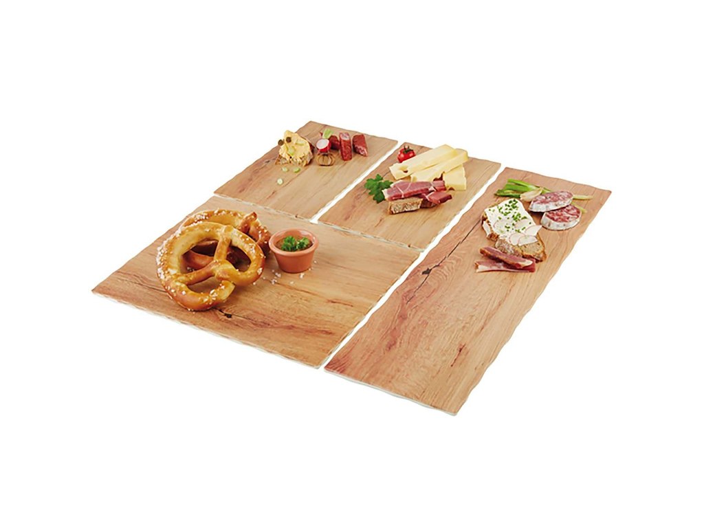 Serveringsplade 2/4 GN 53x16.2 cm Melamin Egetræslook