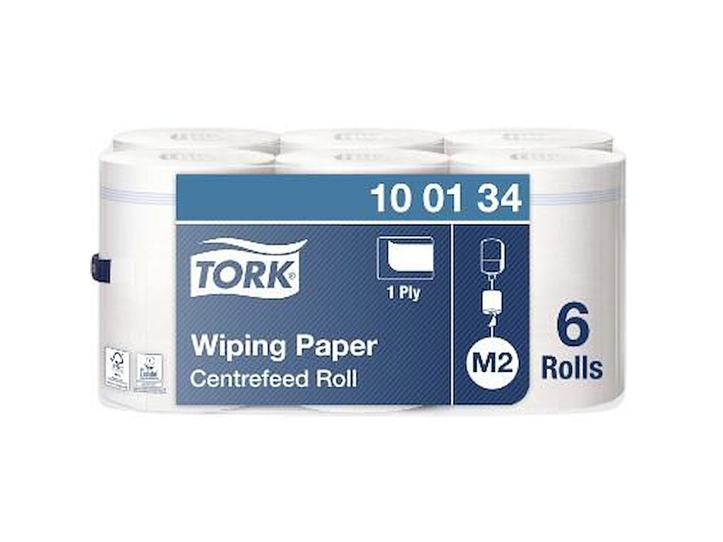 Håndklæderulle Tork Standard Midi M2 1-lag Ø19xB24.5cmxL275m U/Hylse Mix Hvid