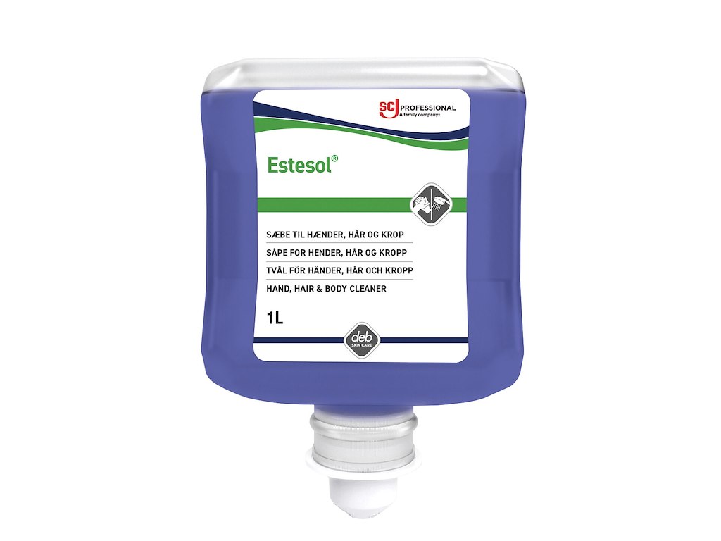 Cremesæbe Estesol Lotion Ecolabel med Parfume til Dispenser 1 ltr Blå