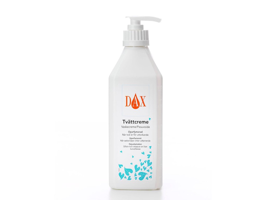 Vaskecreme DAX uden parfume til tør hud til vask uden sæbe pumpeflaske 600 ml