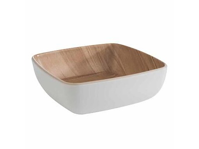 Skål Frida 0.37 ltr 12.5x12.5x4.5 cm Melamin Hvid/Trælook