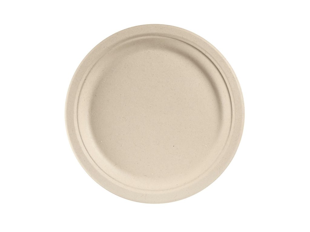 Tallerken rund Ø26cm Bagasse FF natur brun