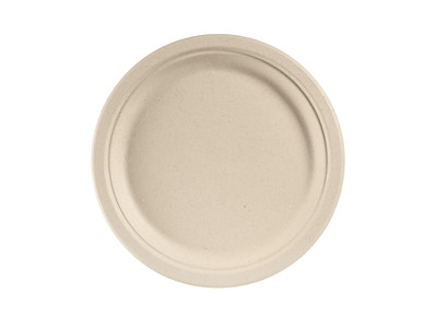 Tallerken rund Ø26cm Bagasse FF natur brun