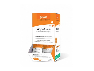 Hånddesinfektion Serviet Plum WipeCare 85% ethanol uden Parfume Enkeltpakket