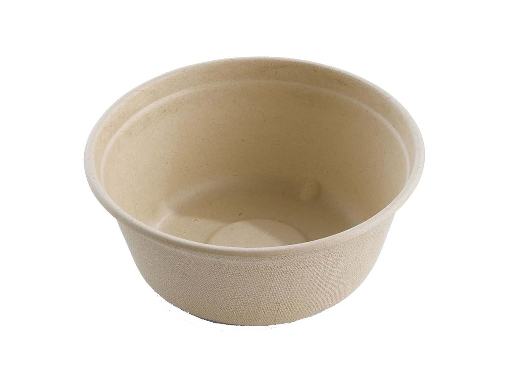 Skål rund 500 ml Ø150x60 mm brun bagasse natur komposterbar FF