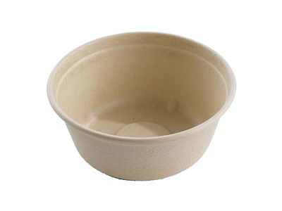 Skål rund 500 ml Ø150x60 mm brun bagasse natur komposterbar FF