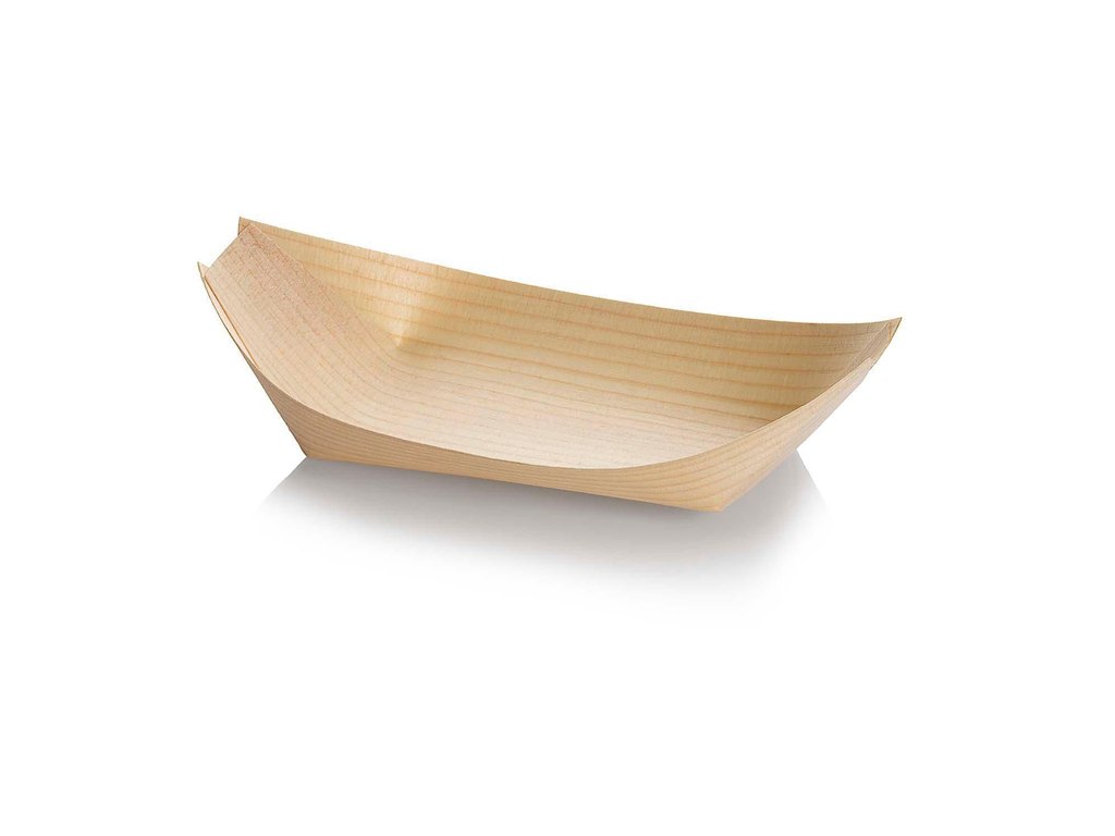 Båd bakke 170x90x25mm Træ natur