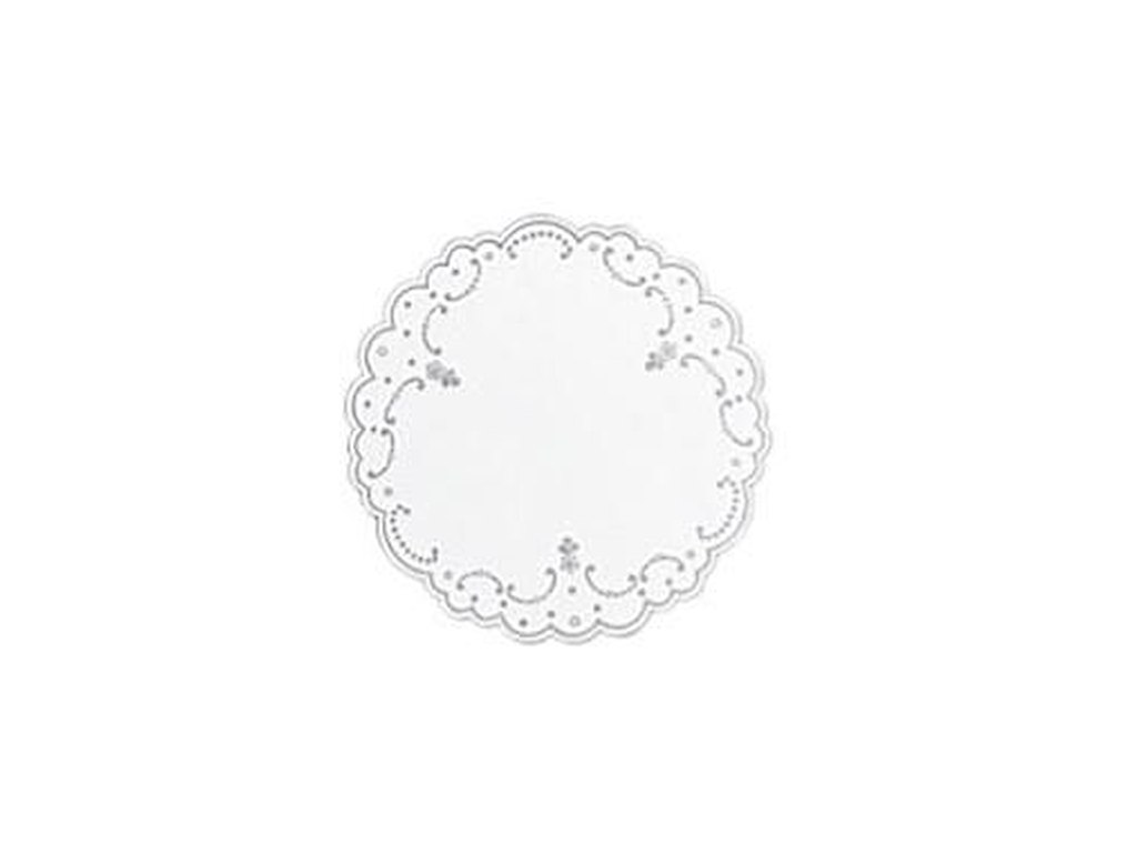 Fadpapir Dunicel Ø19cm Rund Hvid/Sølv