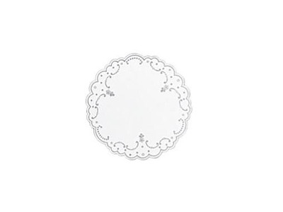 Fadpapir Dunicel Ø19cm Rund Hvid/Sølv