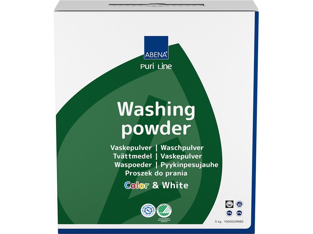 Vaskepulver ABENA Puri-Line – kulørt & hvidt (5 kg)