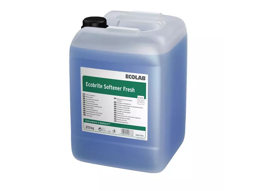 Tøjvask Skyllemiddel Ecobrite Softener Fresh med Farve/Parfume 20 ltr Blå