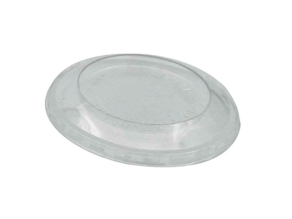 Plastlåg Ø95 mm RPET til dessertbæger 200 ml Ø95 mm Klar