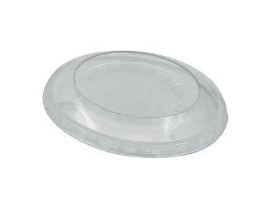Plastlåg Ø95 mm RPET til dessertbæger 200 ml Ø95 mm Klar