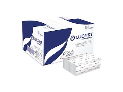 Håndklædeark Lucart M-Fold 3-lag L22.5xB32xD9cm Hvid