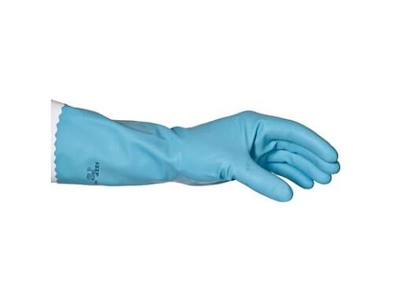 Handske Foodtech str XL med Velourisering Latex Blå