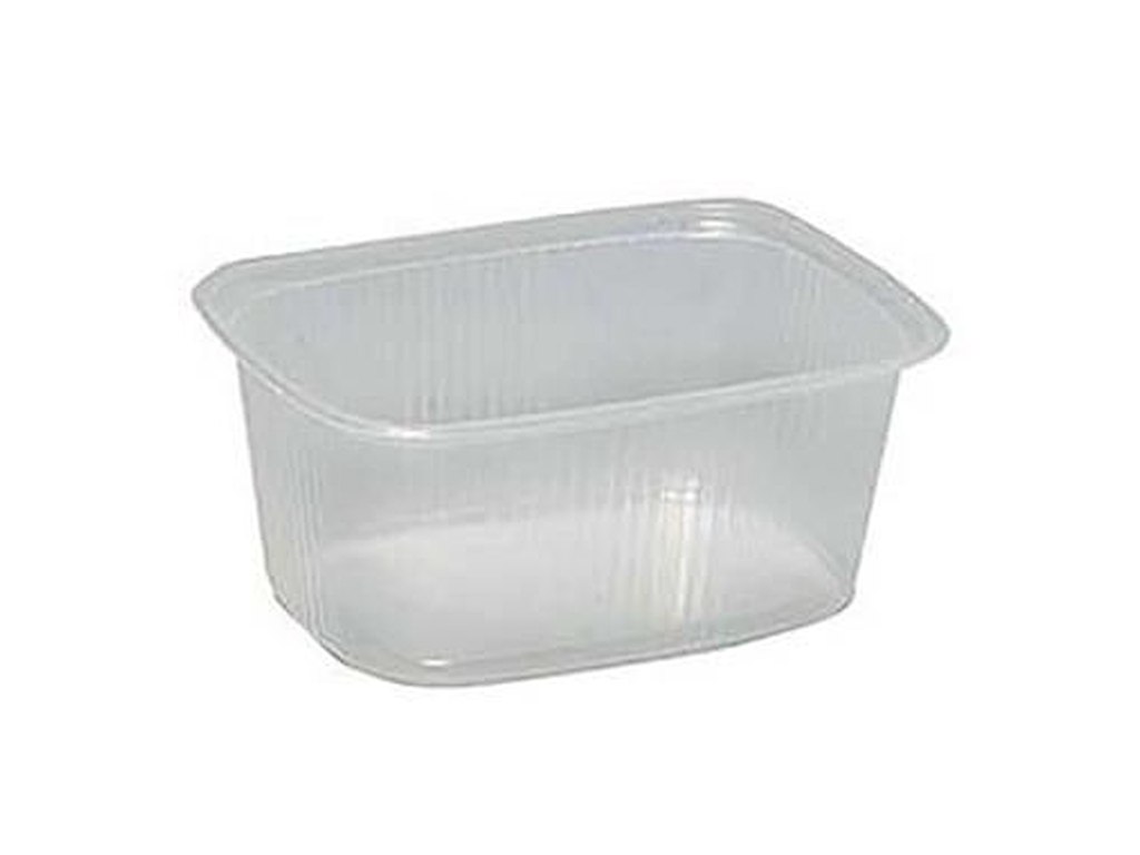 Salatbæger 250 ml Rektangulær PP Klar MÆRKES YDER-INDER