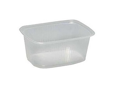 Salatbæger 250 ml Rektangulær PP Klar MÆRKES YDER-INDER