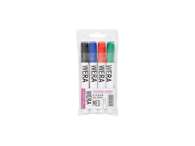 Permanent marker, WERA, 1-3mm (4 stk.)