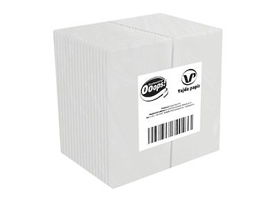 Serviet Ooops! 32x32 cm 1-lag 1/8-fold Hvid