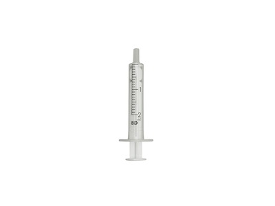 Engangssprøjte (2 ml) transparent, steril
