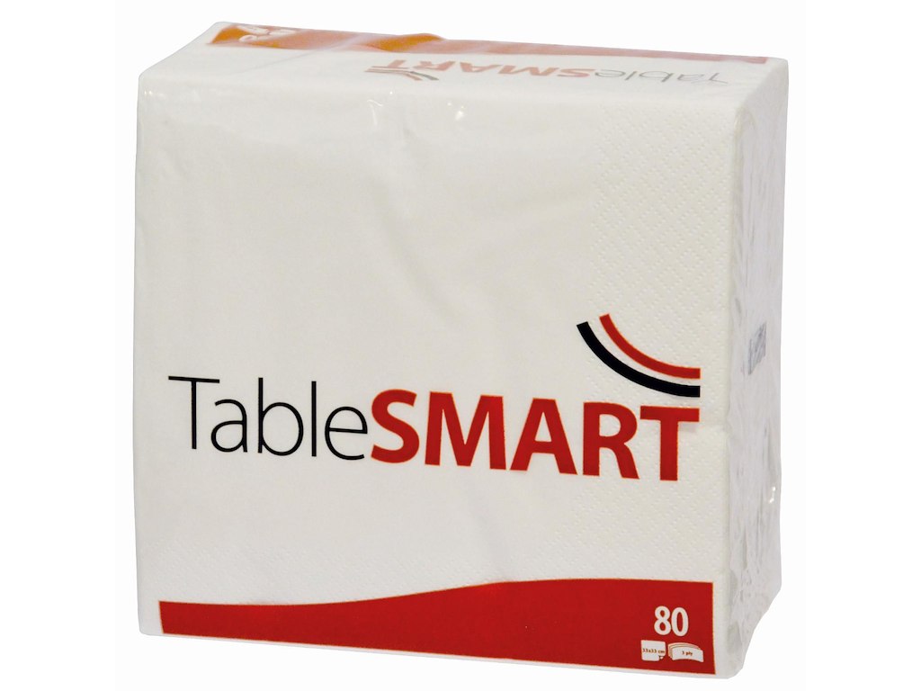 Serviet TableSMART 33x33cm 3-lag hvid