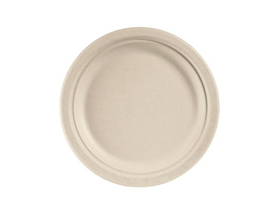 Tallerken rund 22 cm Bagasse FF natur brun