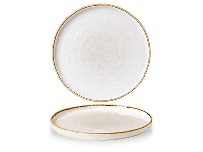 Tallerken Stonecast Ø15.7xH2cm Flad Med kant Porcelæn Vanilje