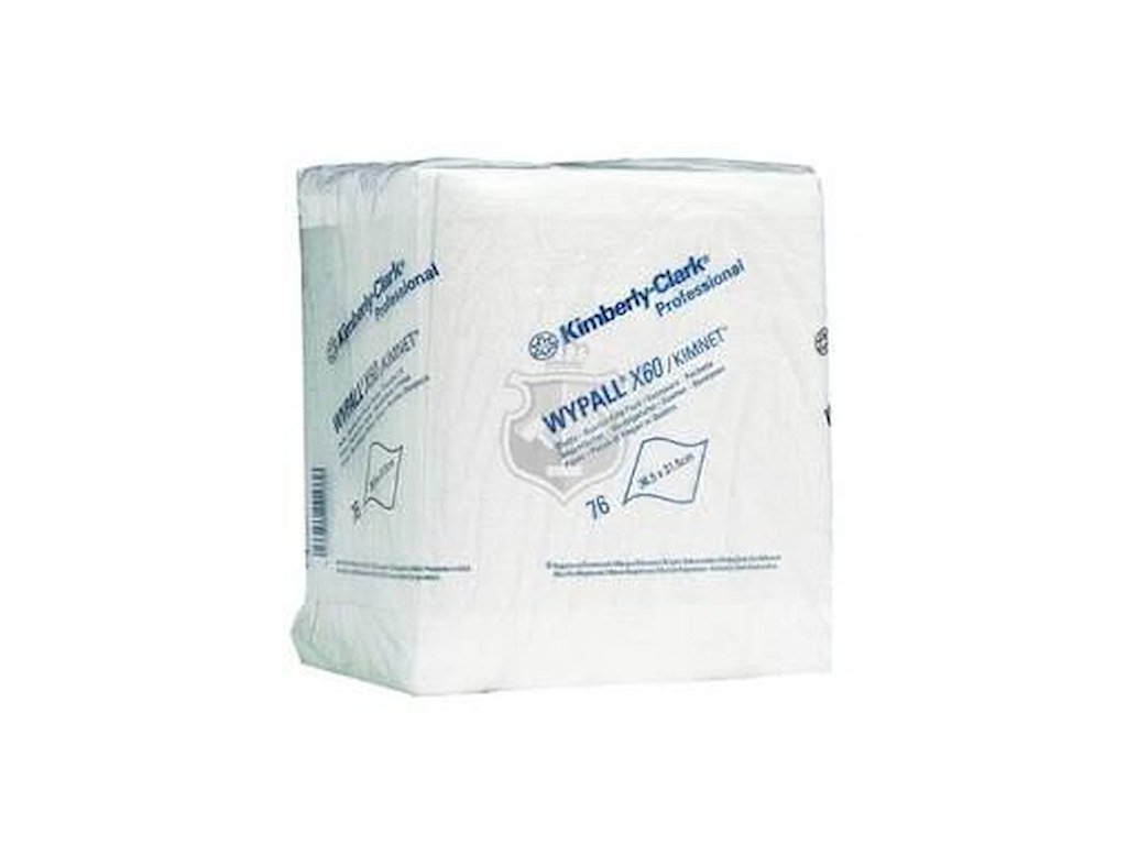 Aftørringsklud Wypall X60 1-lag 317x305 mm Hvid