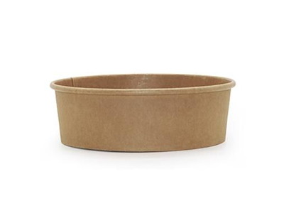 Salatskål wok 500 ml Ø150x46 mm kraft PE-belagt karton Brun