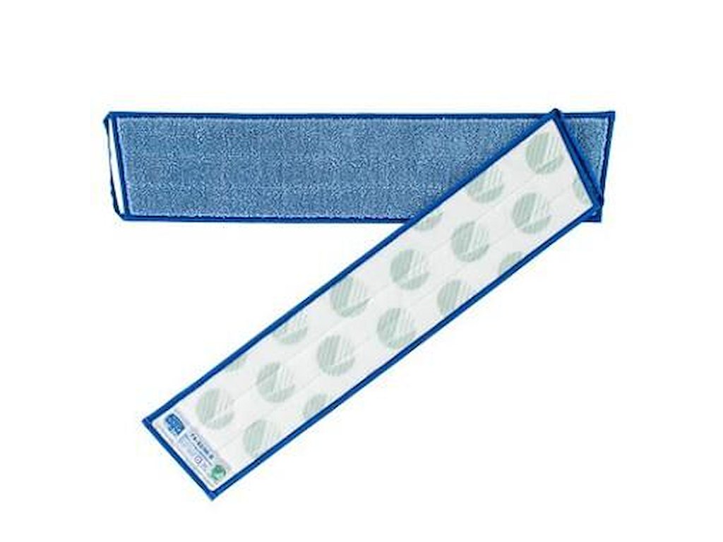 Moppe Velcro Mikro Vision Mop 60cm Microfiber Svanemærket Blå Tør/Våd
