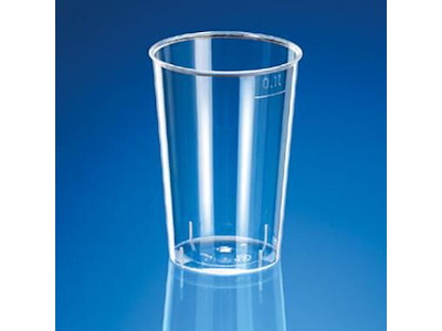 Plastglas 10 cl 75 mm Ø55 mm PS Klar